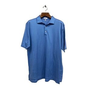 Peter Millar Men’s Blue Dot Performance Cotton Polo Size XL